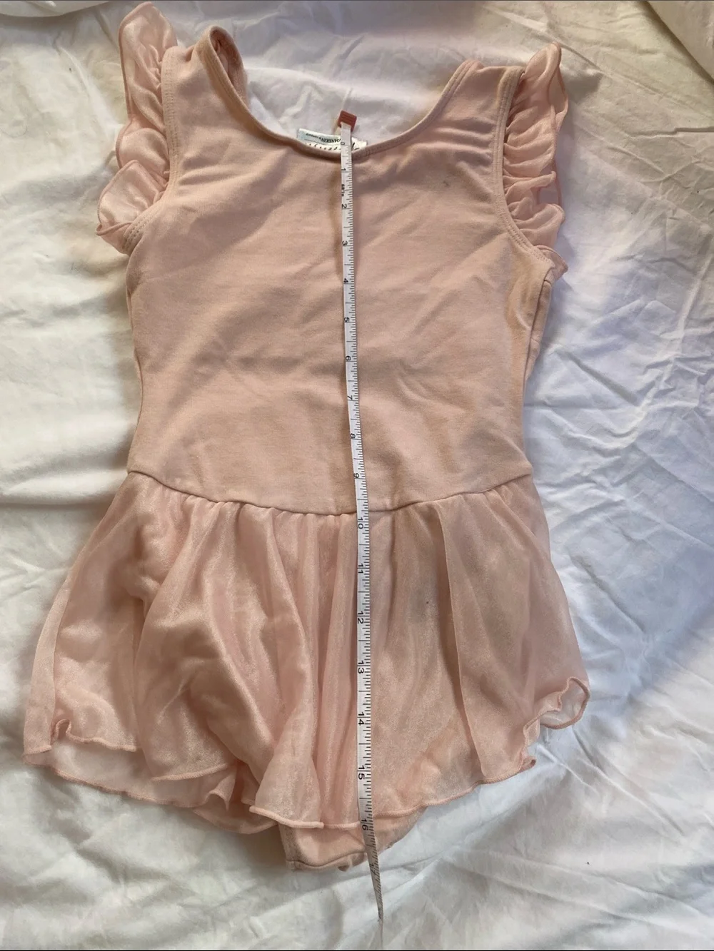 Danskin Light Pink Girls Ballet Leotard with Rhinestone Detail